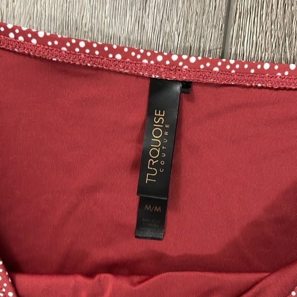 Turquoise  Couture | Elegant Rust Bikini Set | Large Top Medium Bottoms - Picture 3 of 5